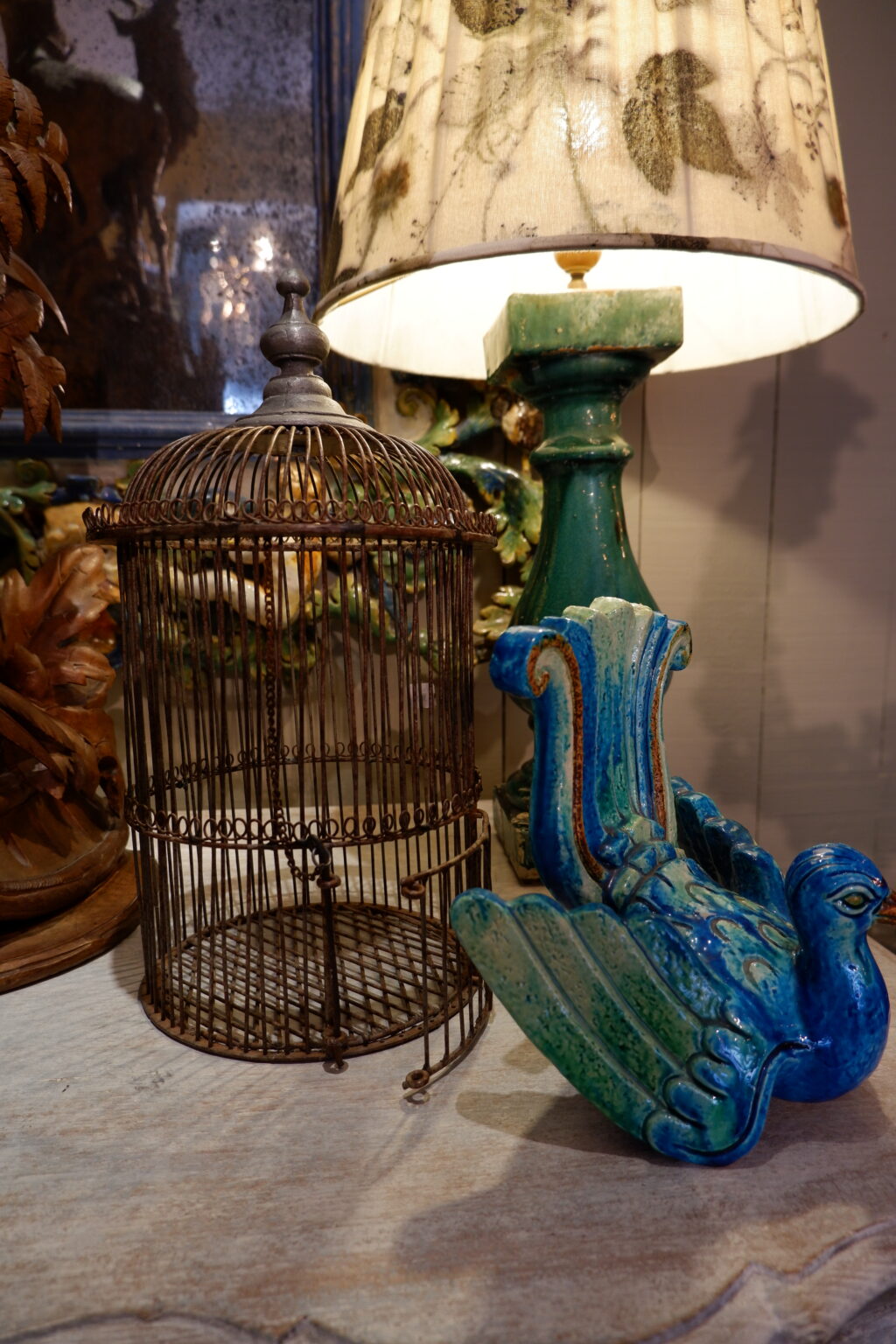 Petite cage à oiseaux en fer fin XIXe