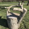 2 fauteuils faux-bois ciment