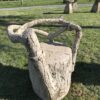 2 fauteuils faux-bois ciment