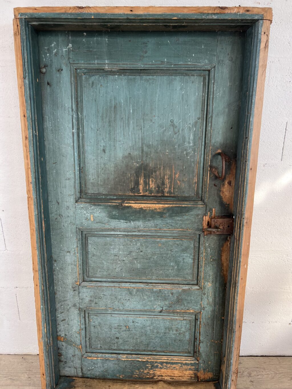 porte suédoise patine bleue