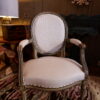 Paire de fauteuils médaillons Louis XVI laque verte d'origine - France XIXe