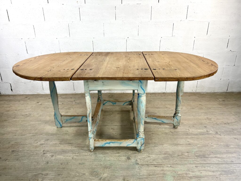 table gateleg bleu glacier