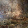 Huile sur toile "Mare dans un clairière au crépuscule" signée Emile Noirot - ca.1897 – Image 11