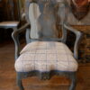Fauteuil de bureau Rococo suédois - Patine bleue - XIXe – Image 3