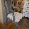 Fauteuil de bureau Rococo suédois - Patine bleue - XIXe – Image 4