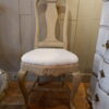 Paire de chaises baroque suédoises en bois peint vert pâle ca.1880 – Image 2