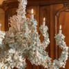 Grand lustre aux Feuilles Blanches par Edouard Chevalier -Pièce unique – Image 7