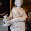 Paire de statues "Allégories de l'Air & du Feu" en terre cuite blanche par Gossin Frères ca.1870 – Image 4