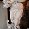 Paire de statues "Allégories de l'Air & du Feu" en terre cuite blanche par Gossin Frères ca.1870 – Image 5