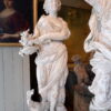 Paire de statues "Allégories de l'Air & du Feu" en terre cuite blanche par Gossin Frères ca.1870 – Image 8