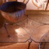 Grande table basse rectangulaire en bronze et verre moulé - Suède ca.1960 – Image 2