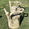 2 fauteuils faux-bois ciment