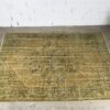 Tapis en laine tissé main vintage jaune