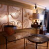 Grande table basse rectangulaire en bronze et verre moulé - Suède ca.1960 – Image 3
