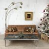 Lampadaire 5 branches orientables en laiton doré et base en marbre – Image 9