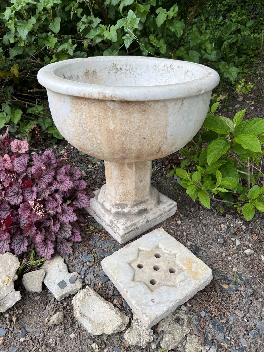 carrara marble fountain
