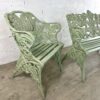 Ensemble de jardin en fonte fougère vert
