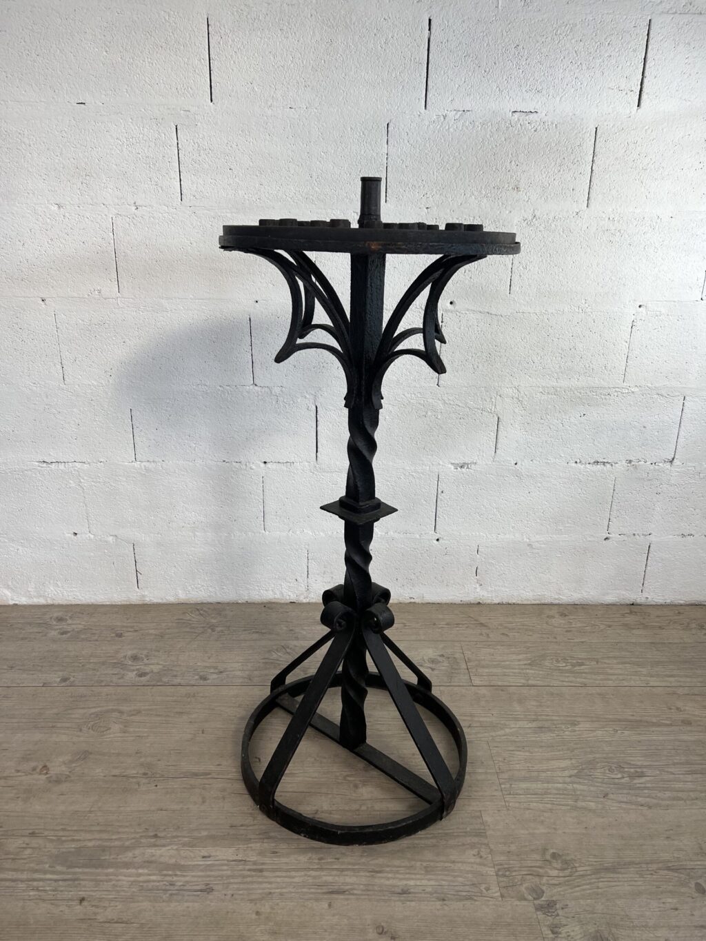Wrought iron candlestick