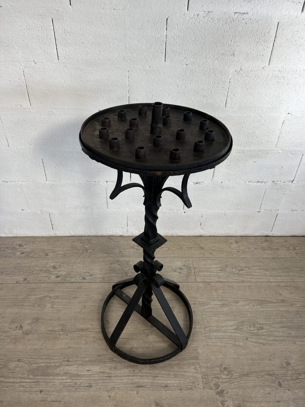 Wrought iron candlestick