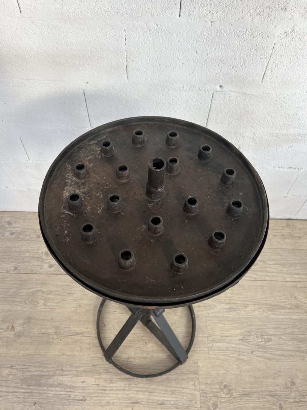Wrought iron candlestick