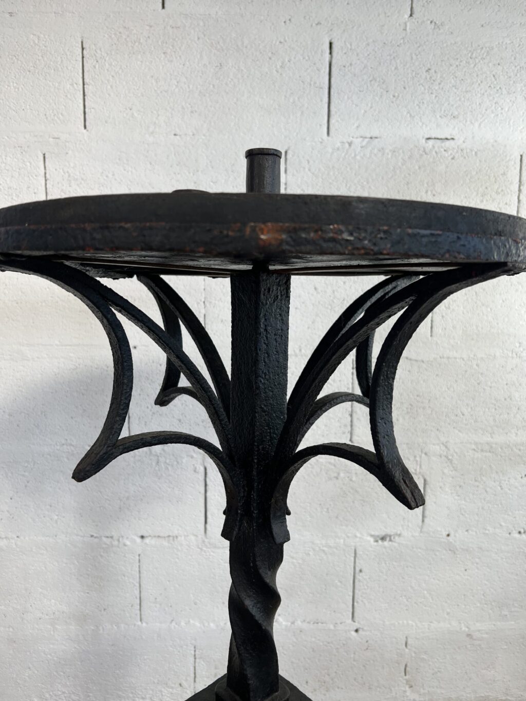 Wrought iron candlestick