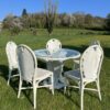 ensemble en rotin table +5 chaises