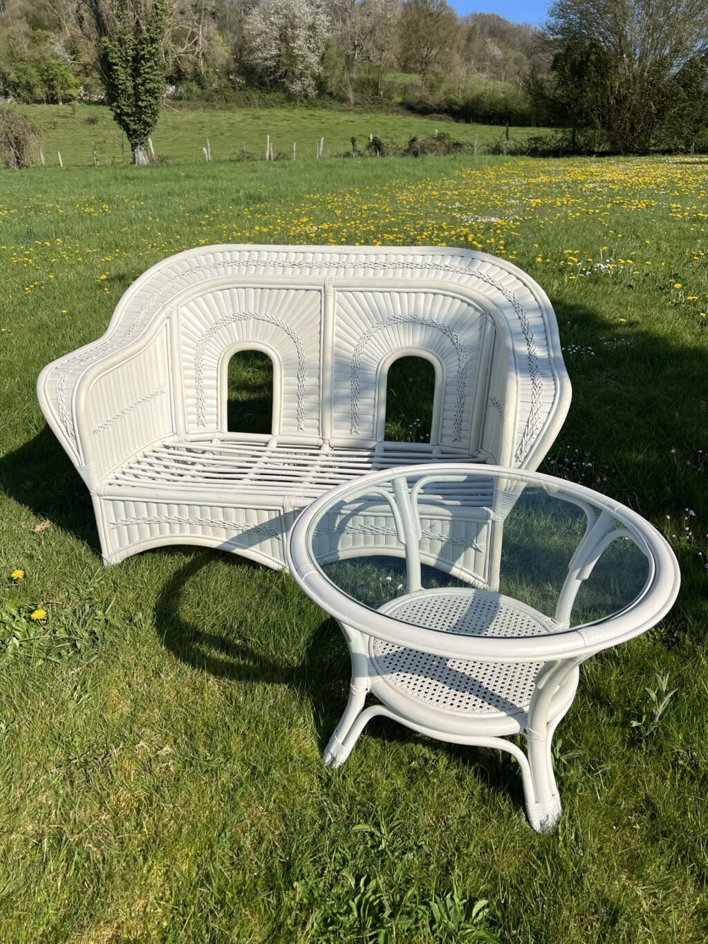Ensemble de jardin Table + 5 chaises en rotin – Image 10