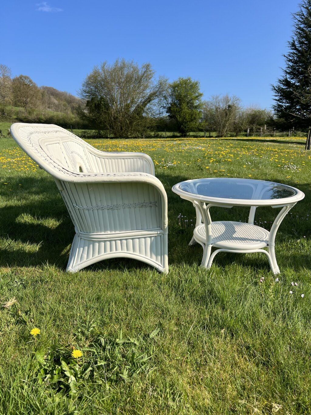 Ensemble de jardin Table + 5 chaises en rotin – Image 11