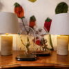 Grande paire de lampes en grés abat-jour lin naturel – Image 6