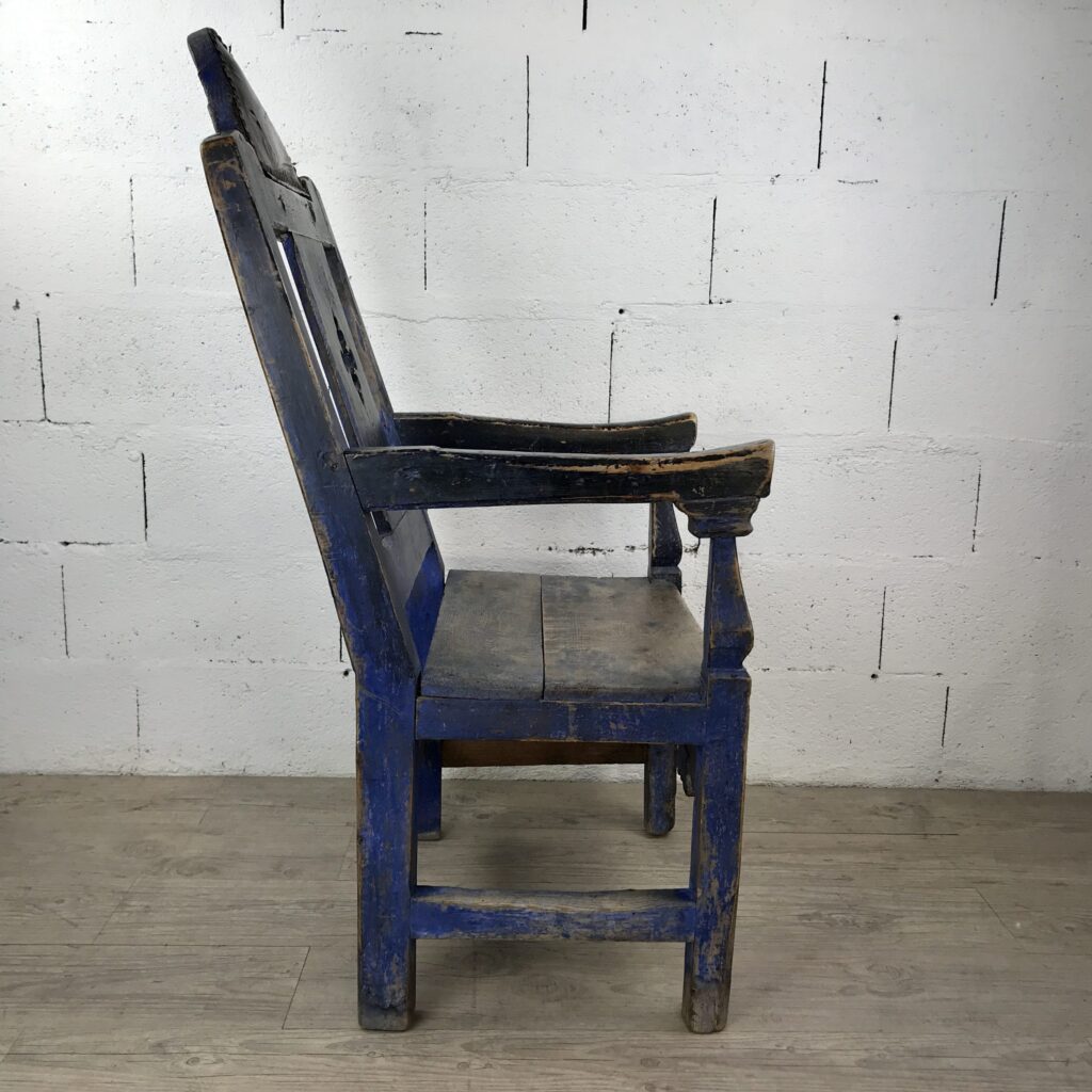 Fauteuil Bleu en bois Espagne – Image 8