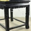 Fauteuil chinois en bois sculpté et marbre rouge pâle. – Image 6