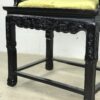 Fauteuil chinois en bois sculpté et marbre rouge pâle. – Image 7