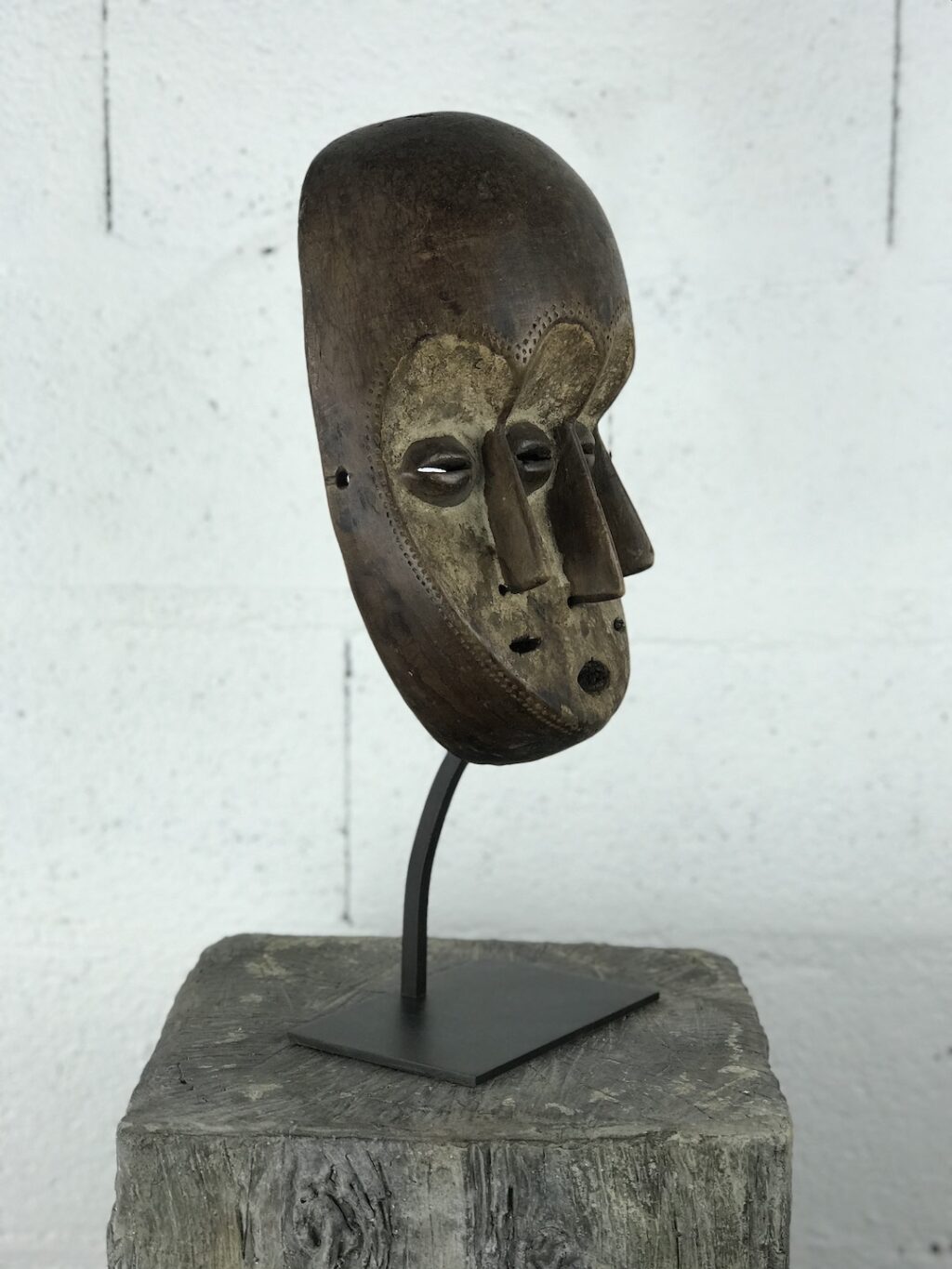 Masque africain 3 visages tribu Lega Congo – Image 3