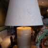 Grande paire de lampes en grés abat-jour lin naturel – Image 7