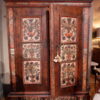 Grande armoire baroque décor polychrome -Italie du Nord- région Alpine ca.1800