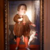 "L'Enfant au chien" huile sur Toile de l'Ecole Espagnole du XVIIIe