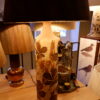 Paire de grandes lampes en grés "feuilles de marroniers" -Danemark ca.1970 + Aj fil de cuivre oxydé – Image 3