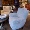 Paire de fauteuils recouverts de mouton beige sable - Suède ca.1950 – Image 5
