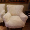 Paire de fauteuils recouverts de mouton beige sable - Suède ca.1950 – Image 3