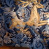 Grande tapisserie d'Aubusson "Cerf dans la Forêt sur fond bleu" encadrée -ca.1980 – Image 2