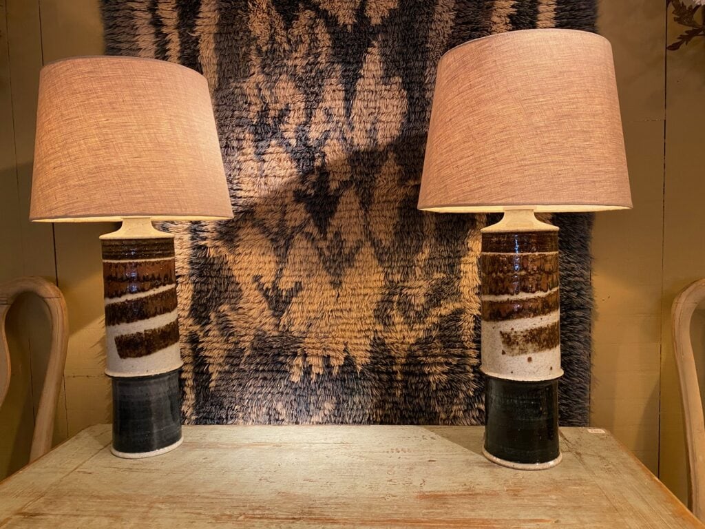 Paire de lampes Japan par Inger Persson pour Rörstrand Ateljé - Suède ca.1960 – Image 4