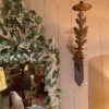 Une paire d'appliques en fer Feuille d'Acanthes - Socle en bois. France XVIIIe – Image 4