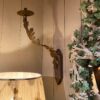 Une paire d'appliques en fer Feuille d'Acanthes - Socle en bois. France XVIIIe – Image 3