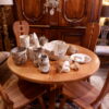 Table ronde extensible en chêne naturel - ca.1960 – Image 9