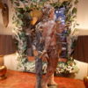 Grande statue en bois polychrome du martyr de Saint-Sébastien - Italie XVIIIe – Image 4