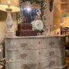 Très grande commode double galbe patine bleu pâle XIXe – Image 6