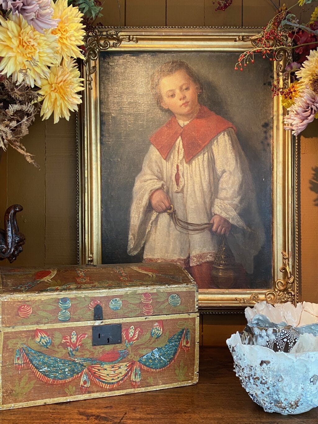 Portrait d'un enfant de choeur turiféraire par C.EHRENPOHL fin XIXe – Image 2