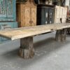 Grande table pieds en chêne plateau en orme 5662