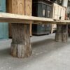Grande table pieds en chêne plateau en orme 5662