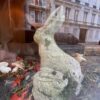 Un lapin & son petit- en pierre sculptée- Granit - XXe – Image 2